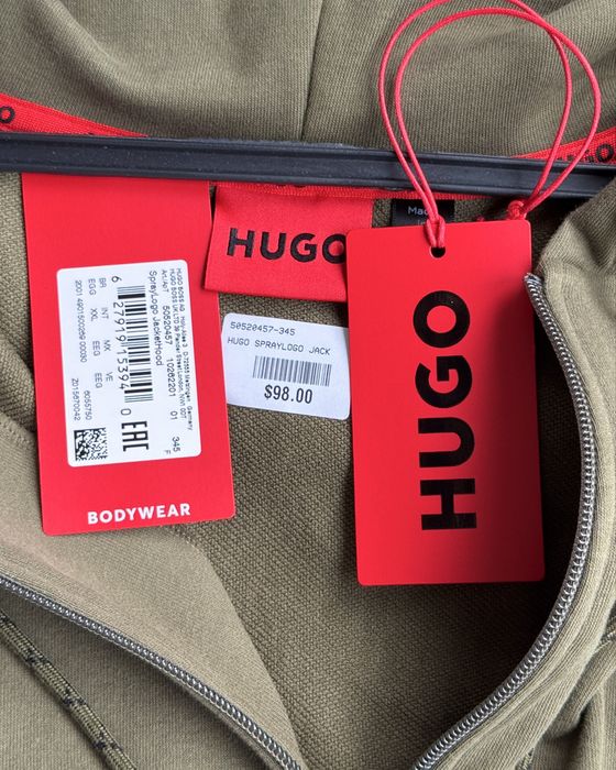 Оригинал HUGO худи на молнии XXL