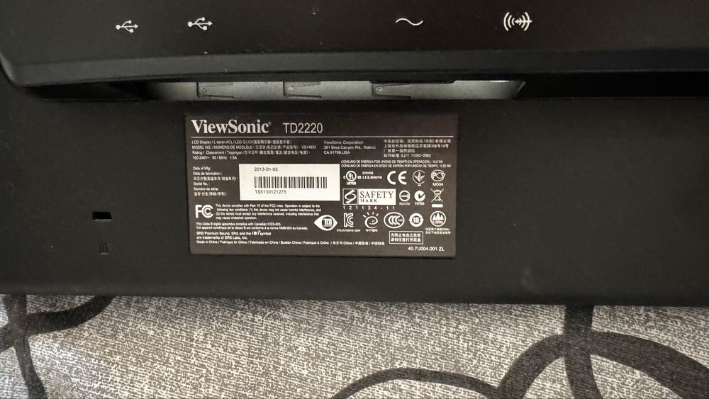 Monitor ViewSonic TD2220, um monitor 22” Full HD (1920x1080)