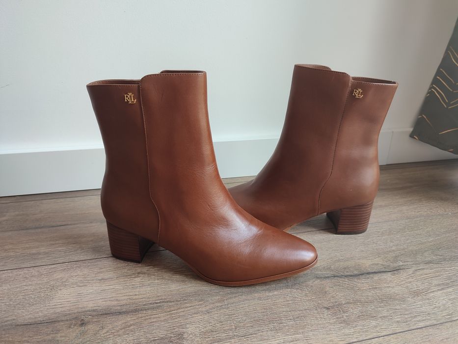 Ralph Lauren nowe karmelowe botki r.43
