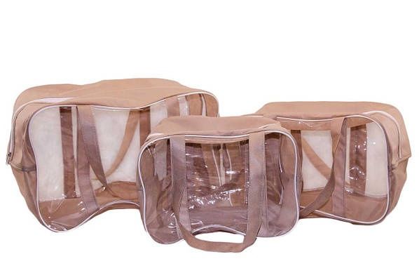 Набір сумок прозорих в пологовий 3 шт.