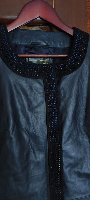 Плащ пальто шкіряний 46-48 р