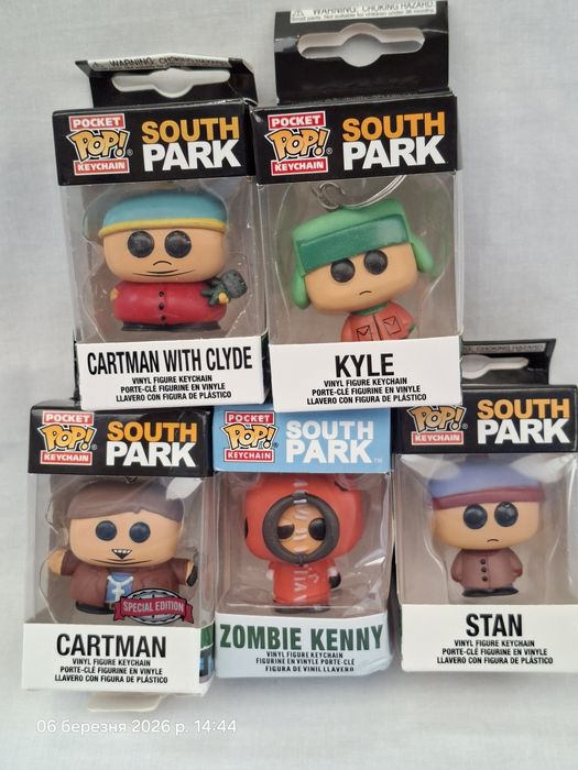 Фигурки брелоки фанко поп Южный парк South park Кайл Стэн Картман Кені