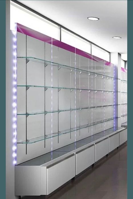 Estantes farmácia MDF lacado branco