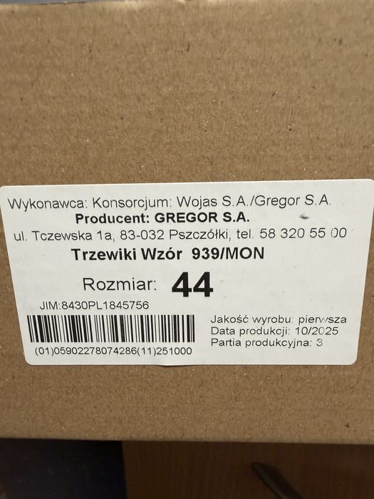 Buty Wojskowe 939 rozmiar 44