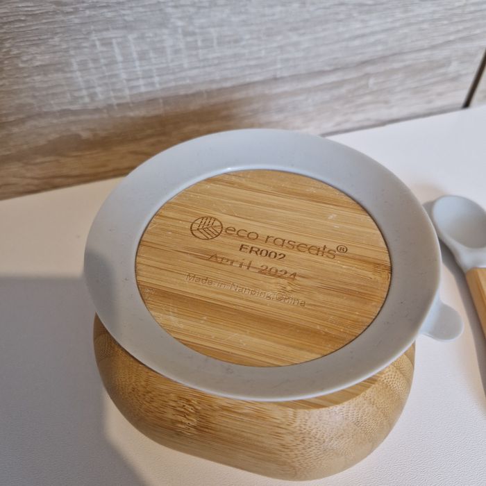 Eco rascals miseczka bambusowa z przyssawką łyżeczka