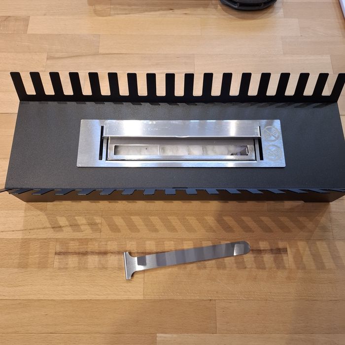 Biokominek stalowy wolnostojacy 45x16 cm , nowy