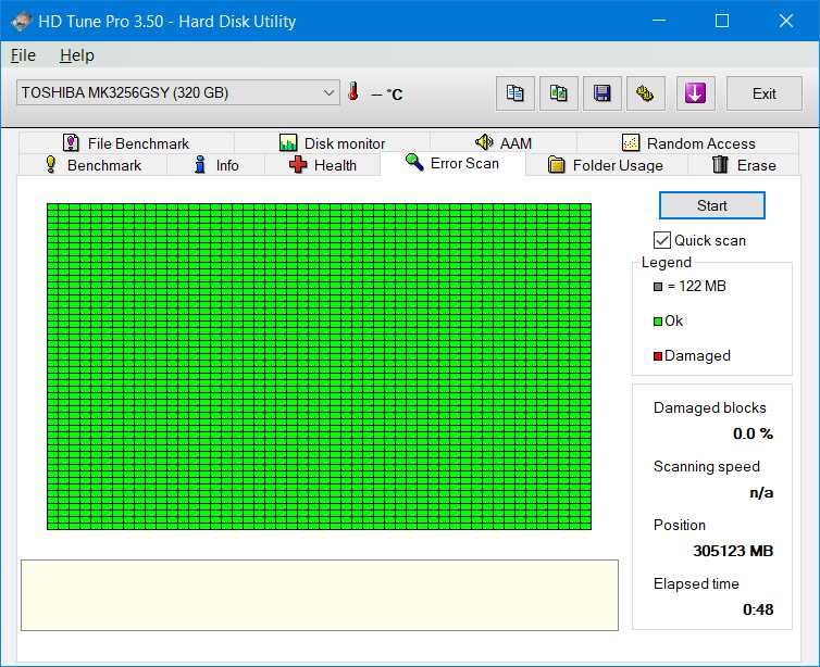 Жорсткий диск ноутбука Toshiba 320gb 2.5" smart 90%