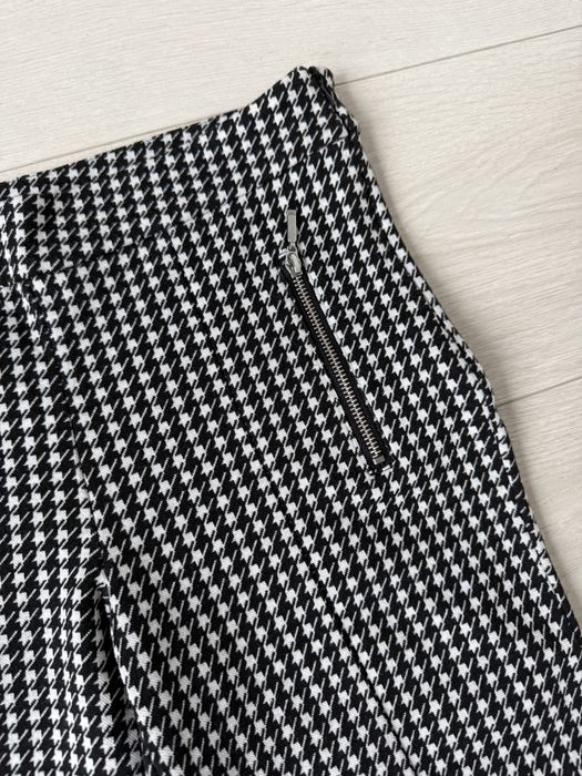 Nowe dzianinowe spodnie legginsy w pepitkę rozm.S