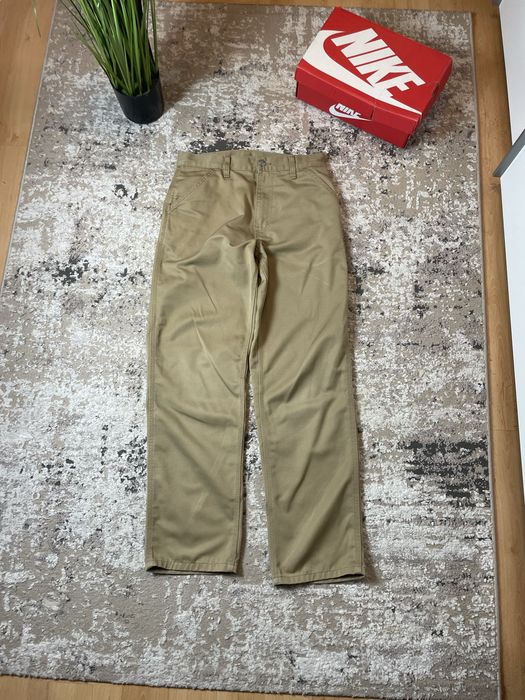 Spodnie materialowe cargo bezowe carhartt baggy vintage W28L32