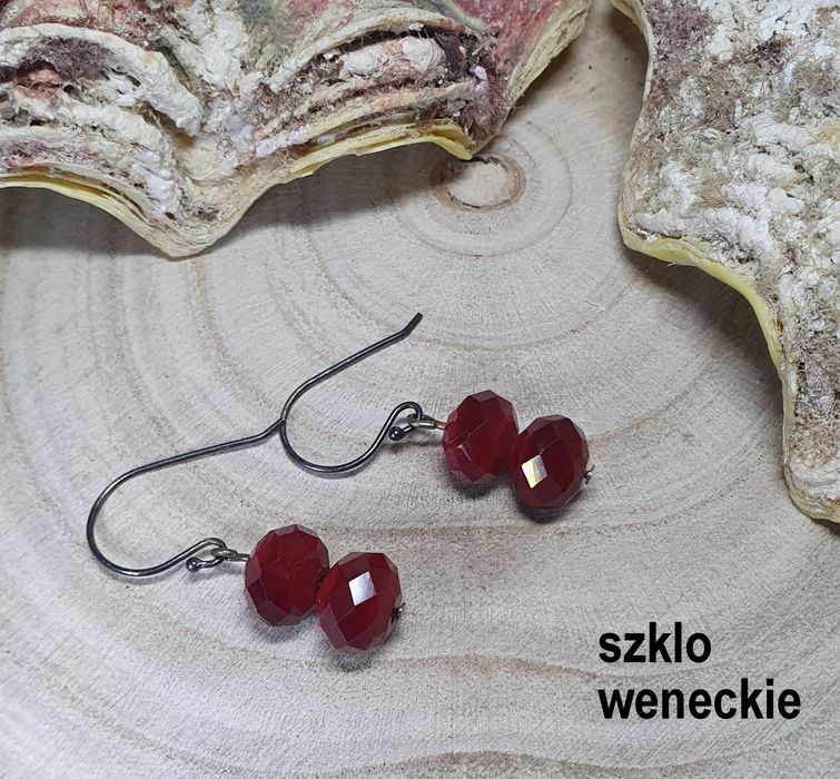 kolczyki kamienie Hand Made