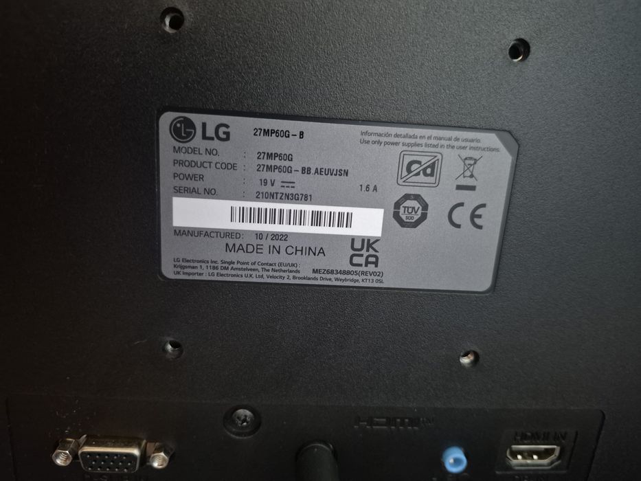 Monitor LG 27 cali 75Hz