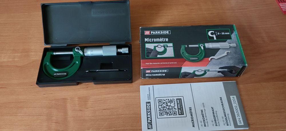 Mikrometr 0-25mm. Niemiecki. (mikromierz)