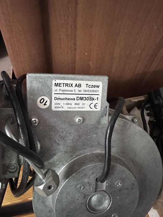 Dmuchawa do pieca i sterownik Metrix