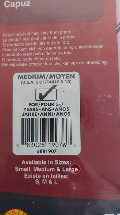 Fato infantil / Fantasia de esqueleto Tam M 8-10 anos