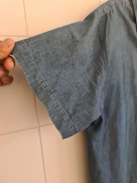 Camisa Ganga Italiana Humberto Pascuini L | Denim Shirt Manga Curta