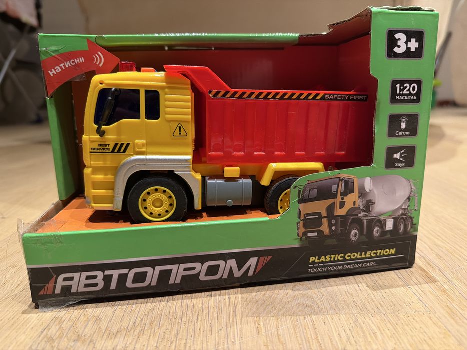 Інерційна машинка самоскид з відкидним кузовом, звуком