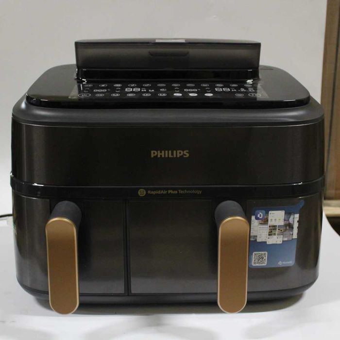 Frytkownica beztłuszczowa Philips NA552/00 5000 Series Outlet/Funkcja gotowania na parze/Pojemność 9l/2 kosze/Moc 2750W/12 preinstalowanych ustawień
