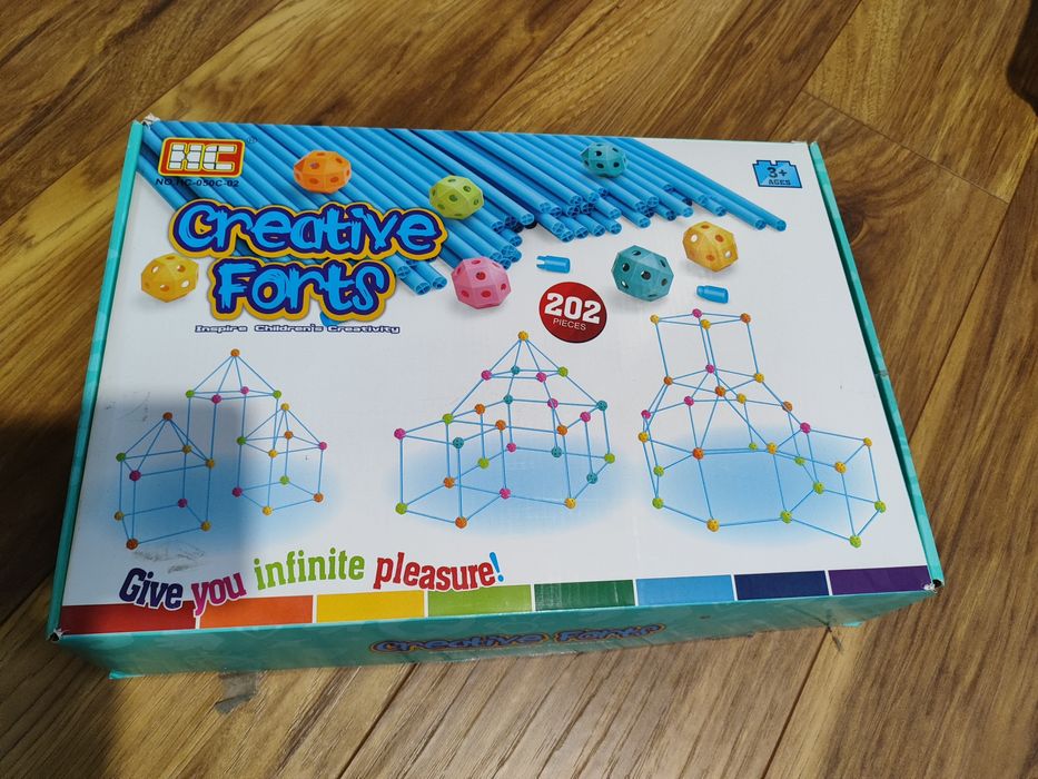 Creative Forts - klocki konstrukcyjne słomki rurki - 202 el.