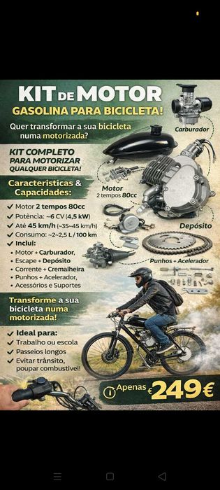Bicicleta Motor kit. 249€. Oportunidades