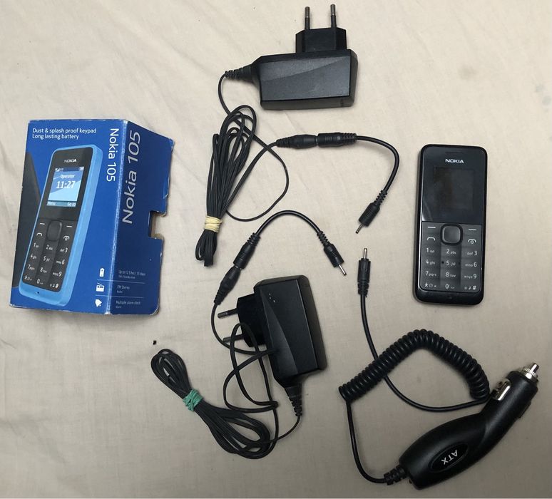 Nokia 105, ładowarka samochodowa, ładowarka do kontaktu