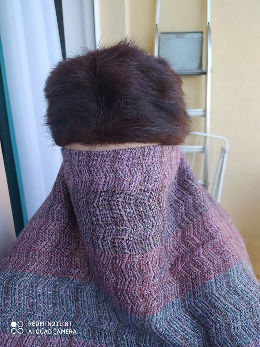 Czapka - toczek brązowa z nutrii