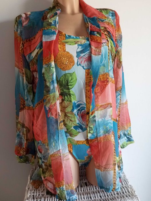 Camisa transparente com body