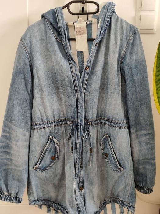 Płaszcz jeans guess s dwustronny