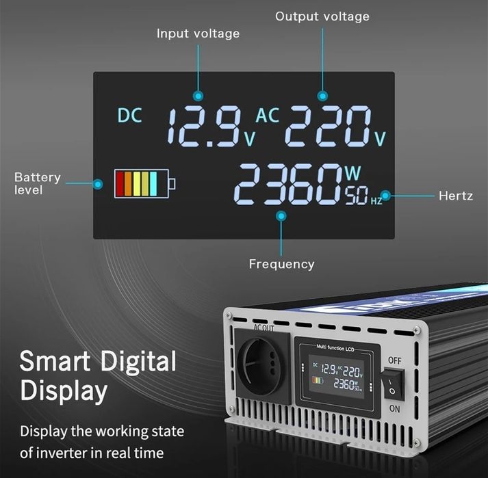 Inversor Onda Pura 12v ou 24v para 220v 5000w Novo