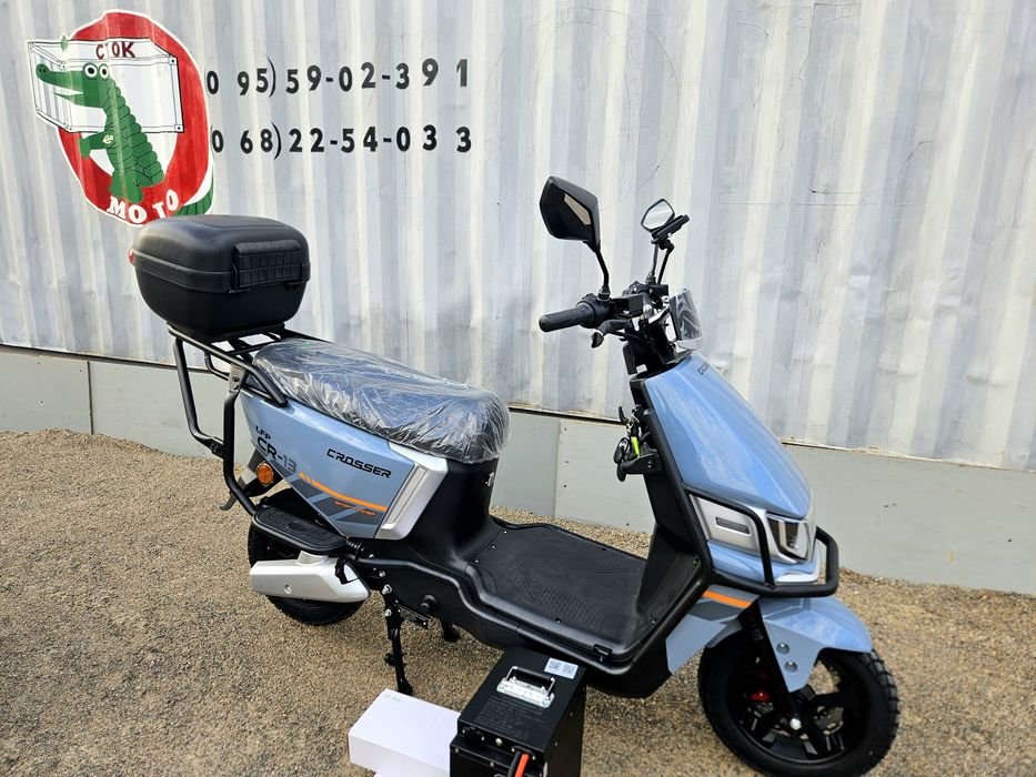 CROSSER CR13 LFP/grafen 2500ват -Электроскутер  ЛИТИЙЖЕЛЕЗОФОСФАТ Доставка!Гарантия!Сервис!Доставка по Украине!мощный электроскутер стокмото кросер 13