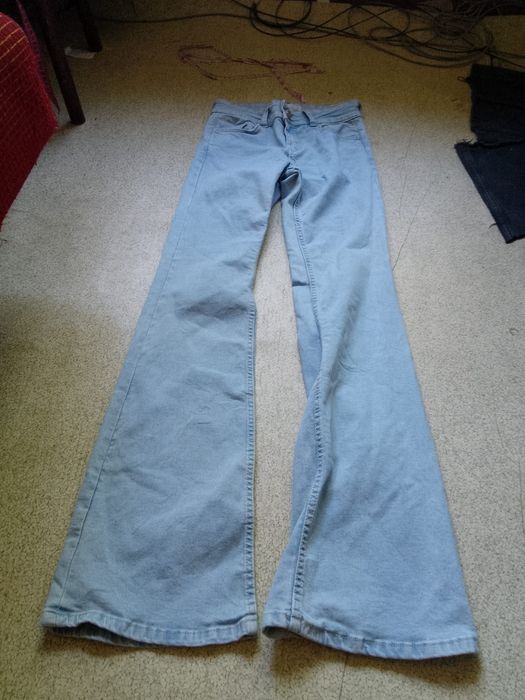 Berska Flared low rise jeans bootcut jeans vintage y2k arhive Japanese style голубые джинсы бершка клеш кльош клëш буткаты