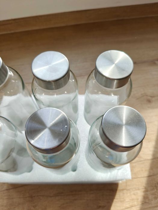 Zestaw 6 szklanych butelek do soków 500ml