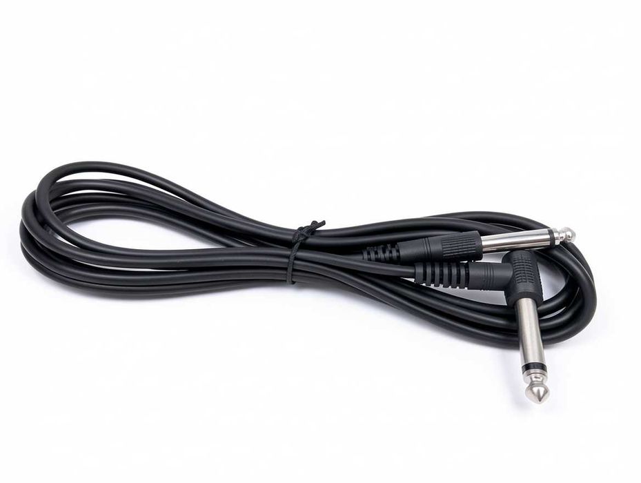 C148 Kabel Gitarowy Przewód Instrumentalny Jack 6.3mm Prosty Kątowy Do Gitary Elektrycznej Klasycznej Basowej Akustycznej Wzmacniacza Pieca Miksera 3m