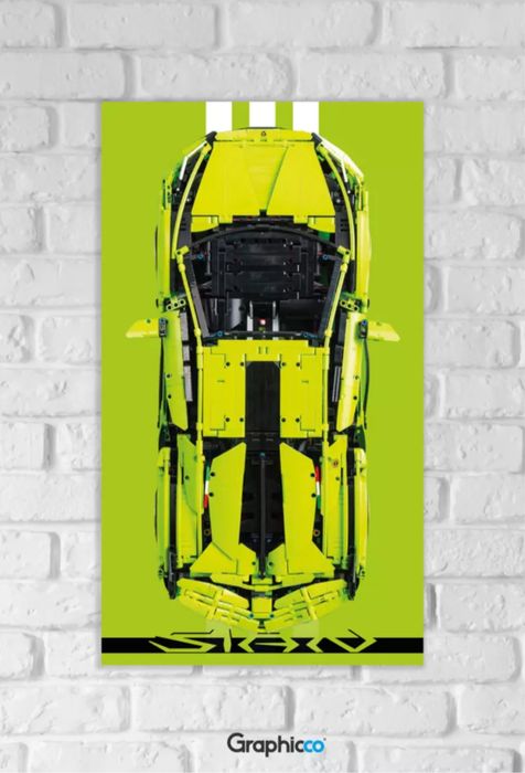 Expositor de Parede para Lego Technic 42115 Lamborghini Sián Acrilico