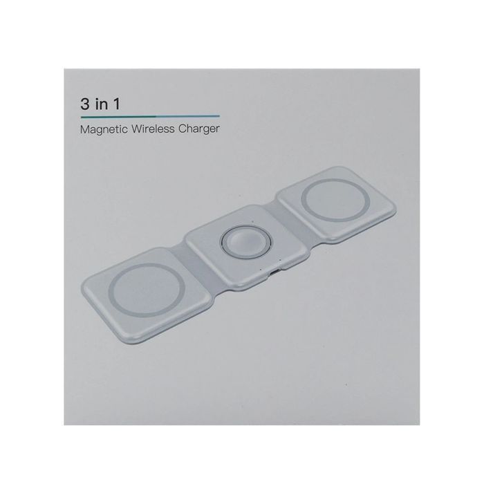 Ecobox Ładowarka Indukcyjna MagSafe 15W Biała 3w1