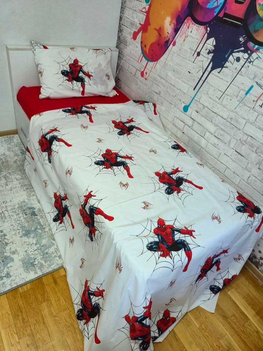 Дитяча постільна білизна Спайдермен Spider-Man 100% бавовна Туреччина.Є пошиття.