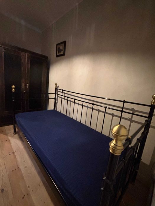 Łóżko / Leżanka IKEA Svelvik 90x200 metalowa czarna vintage retro