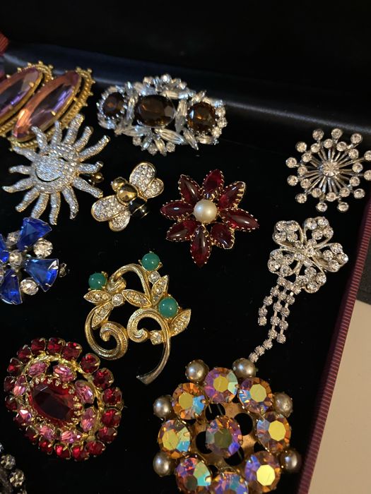 Броши, клипсы, серьги, Винтажная бижутерия из Европы