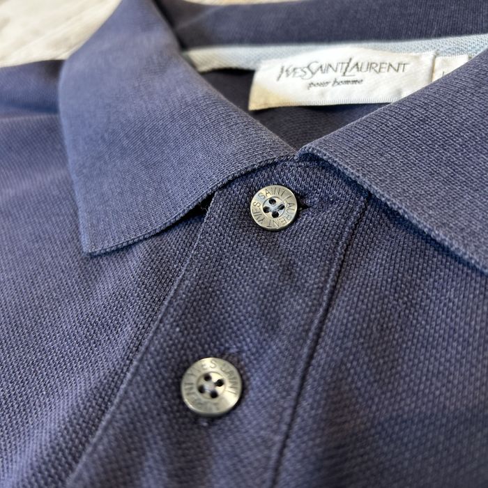Granatowa męska koszulka polo Yves Saint Lauren