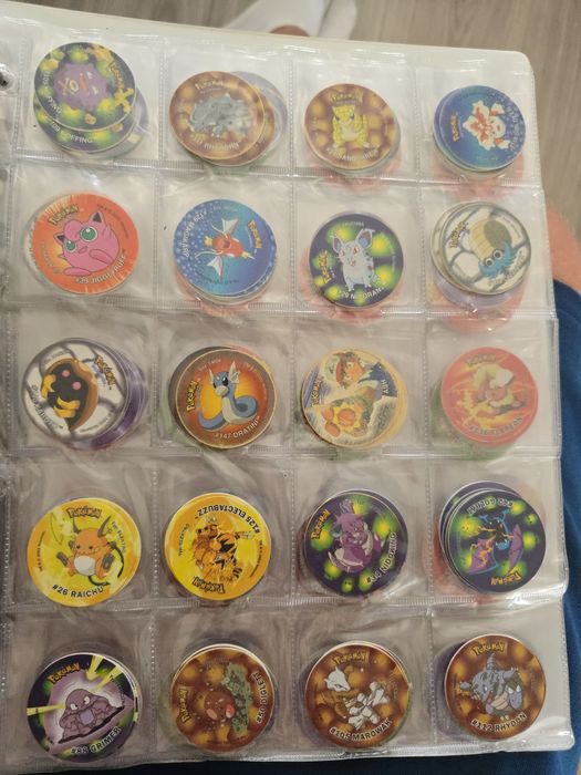 Kolekcja pokemon tazo set 1 Duo flesz metal naklejki 3d