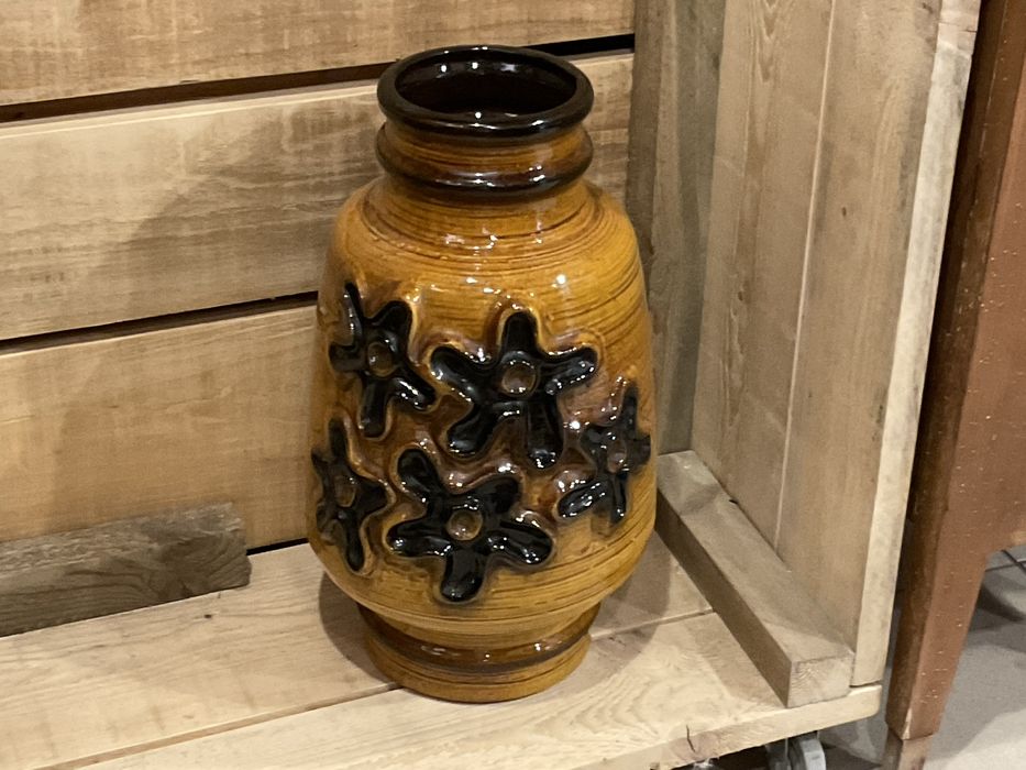 Duży ceramiczny WAZON w odcieniach brązu