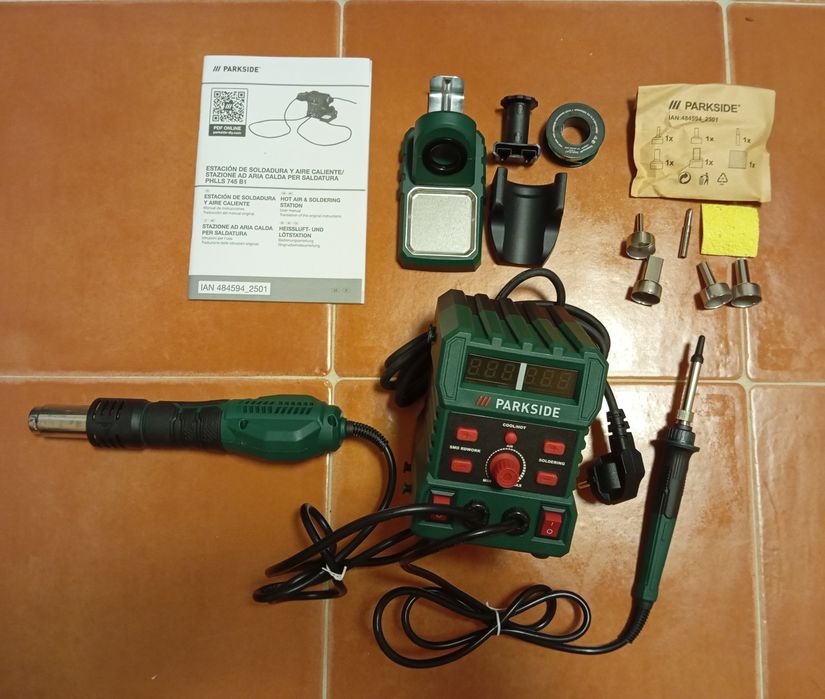 Estação de soldadura e ar quente Parkside