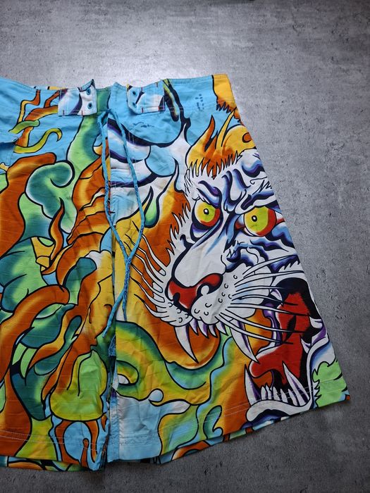Ed Hardy Szorty Kąpielowe / Boardshorts Tiger Blue