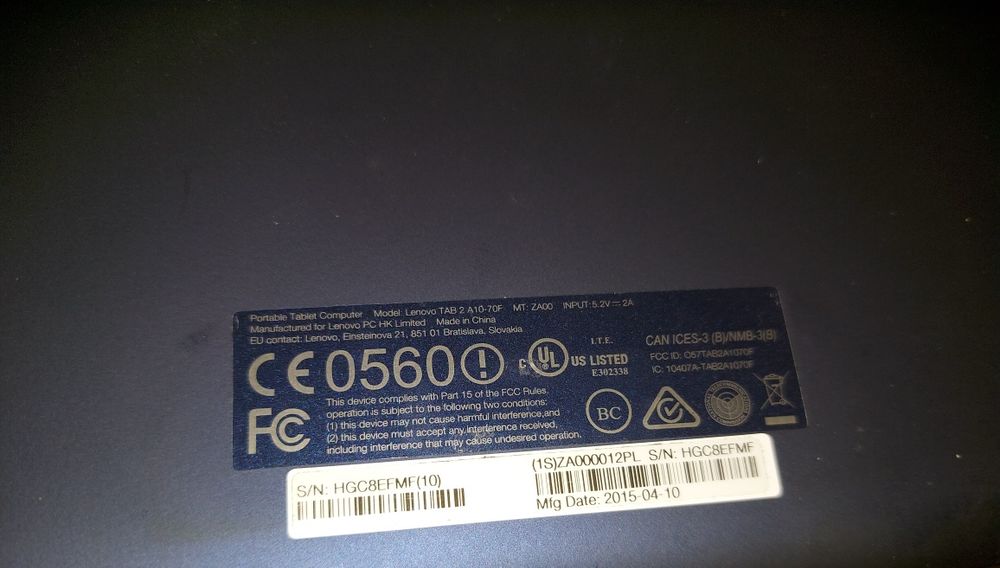 Планшет Lenovo a10-70f без материнской платы