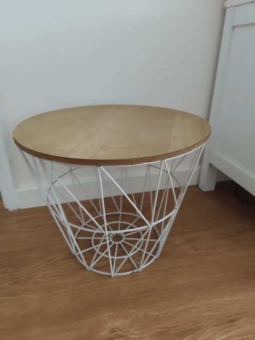 Mesa de apoio  madeira e metal