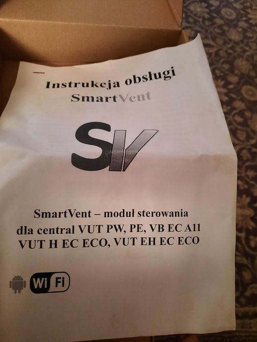 Vents smartvent sterownik wifi centrala/smartfon.