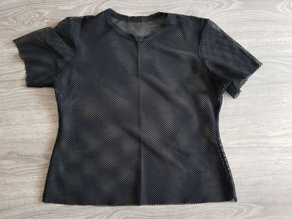 Bluzka t-shirt siatka czarna 38 40 goth emo cyber