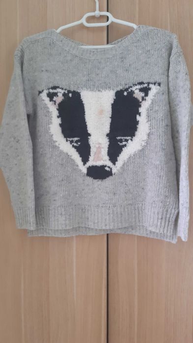 Sweter damski, srebrny