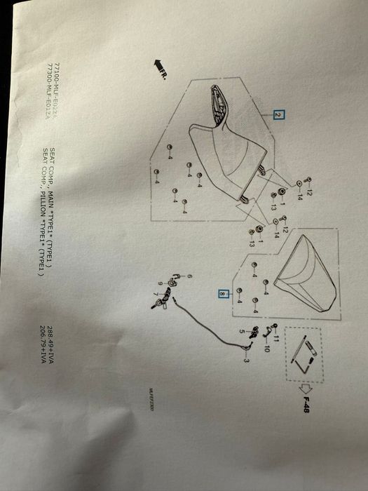 Banco / Mala / Apoios pés Honda NT1100 de 2025 * NOVO *