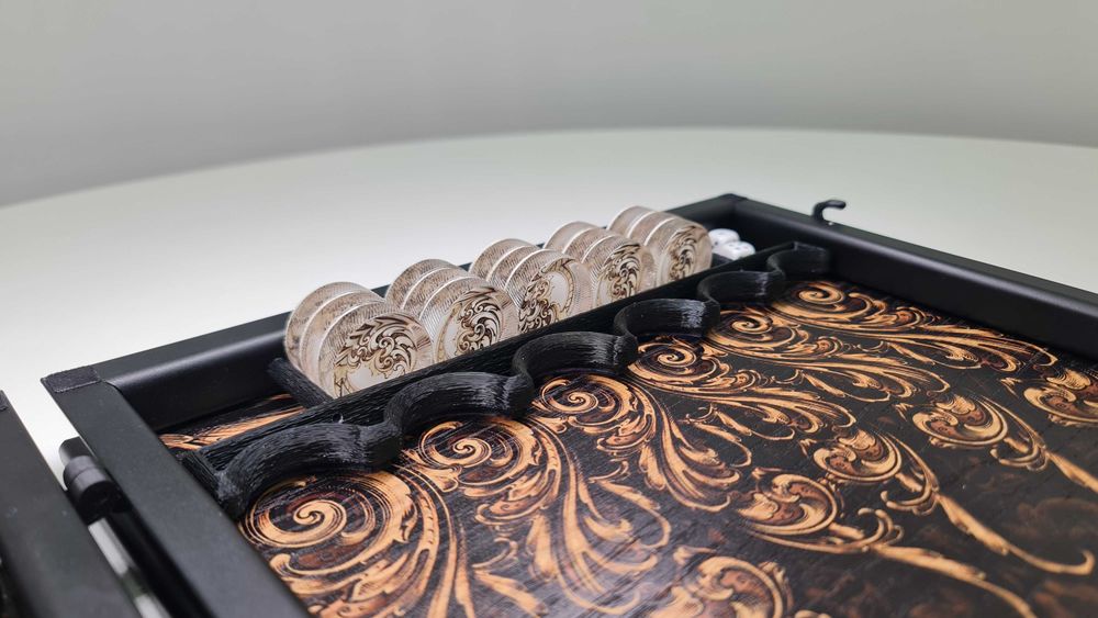 Нарды Классика шпон дуба фото-печать под заказ. Подарок другу. Нарди