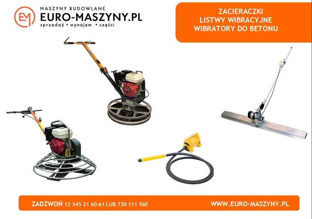 Wynajem zacieraczki do betonu! Wypożyczalnia!